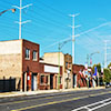 Commercial buildings on South Chicago Avenue